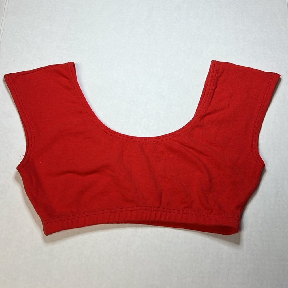 Cap Sleeve Scoop Midriff Top. Vtg 90’s Crop M or L - Picture 3 of 5